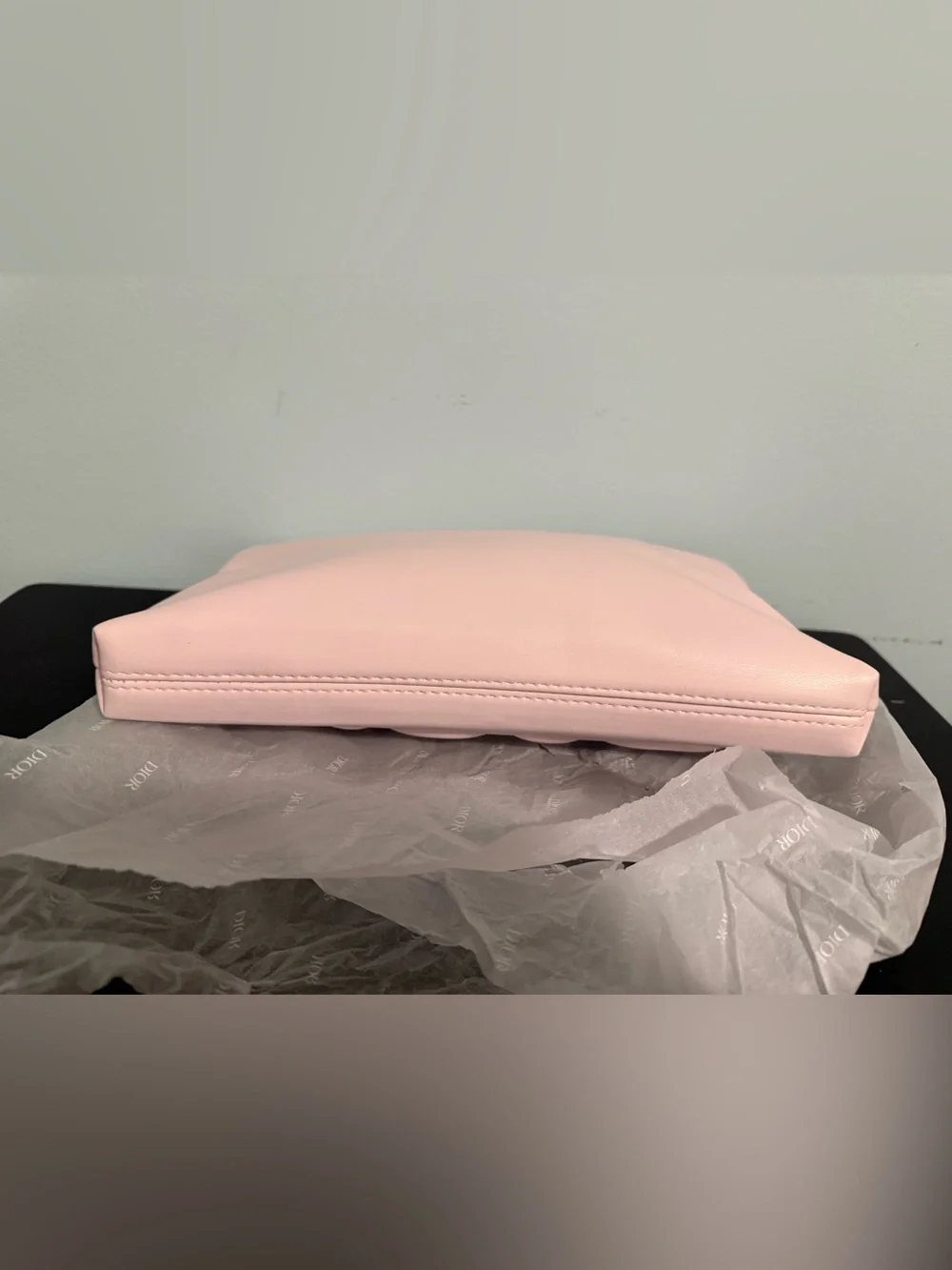 Dior Blush Pink Embossed Logo Cosmetic Pouch! New